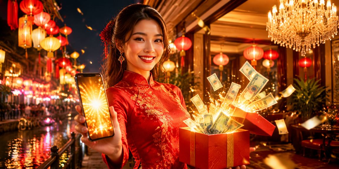 Phụ nữ Hà Nội mặc áo dài sử dụng ứng dụng casino di động tại phố cổ
